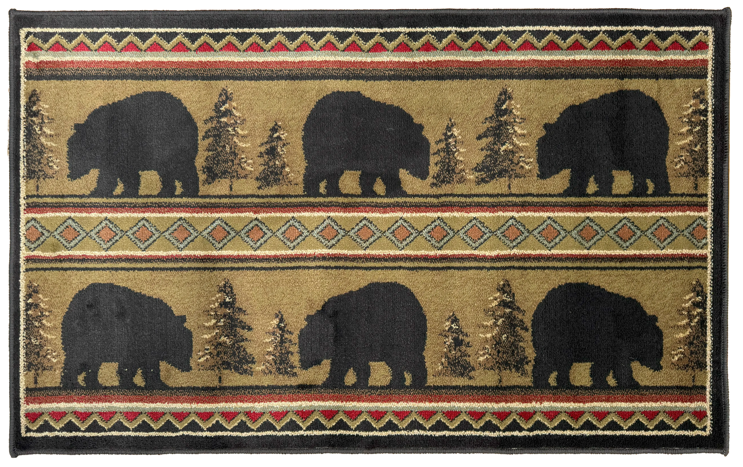 50" x 30" Bear Hearth Rug 11053