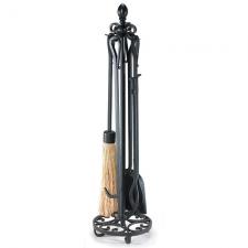 Pilgrim 19012 - Black Fireplace Tool Set