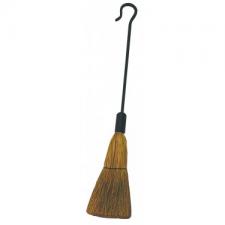 30" Black Long Bristle Fireplace Broom