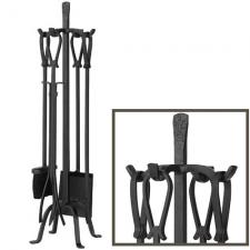 Olde World Iron Fireplace Tool Set Uniflame f-1183
