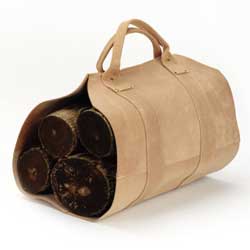 Premium Cowhide Log Carrier - 75000