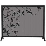Fireplace Screen - Black 39" Wide x 31" High Uniflame S-1043