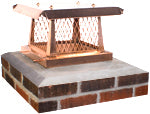 9" x 9" Copper Chimney Cap - CPSB9x9