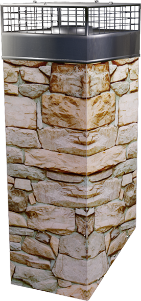 4 Foot High X 18" X 18" Square Chimney Surround