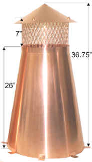 Cone Copper Chimney Pot