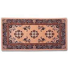 44" Wide Beige Rectangle Wool Hearth Rug  H-21