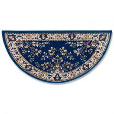 56" Wide Blue Half Round Wool Hearth Rug  H-33