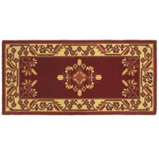 44" Wide Vermillion Rectangle Wool Hearth Rug H-600