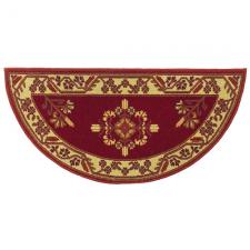 44" Wide Vermillion Half Round Wool Hearth Rug H-603