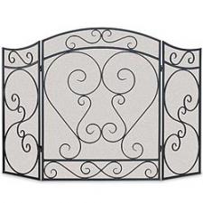 Country Scroll Black Fireplace Screen Pilgrim 19204