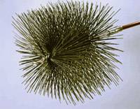 Square / Rectangle Wire Chimney  Brushes - 1/4" Thread