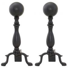 Black Ball Fireplace Andirons Uniflame a-1234