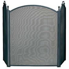 Black Fireplace Screen - 54" Wide x 34" High