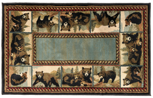 4 Foot Wide Olefin Bear Hearth Rug 11051