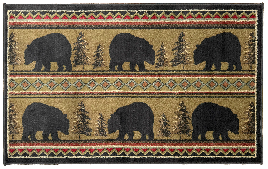 50" x 30" Bear Hearth Rug  11053