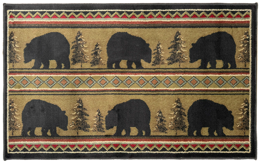 50" x 30" Bear Hearth Rug  11053