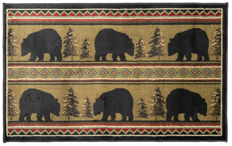 50" x 30" Bear Hearth Rug  11053