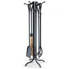 Pilgrim 19009 - Black Fireplace Tool Set