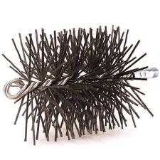 8" Round Chimney Brush Heavy-Duty Poly 3/8" NPT - 23407