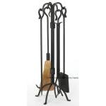 Black Fireplace Tool Set F-1061