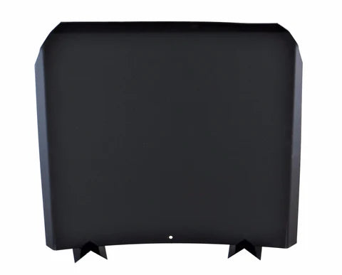 Black Stainless Steel Fireback - 18" H x 16" W