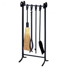 Black Wrought Iron Fireplace Tool Set Uniflame f-1111