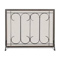 Iron Gate Burnished Black Fireplace Screen Pilgrim 18289