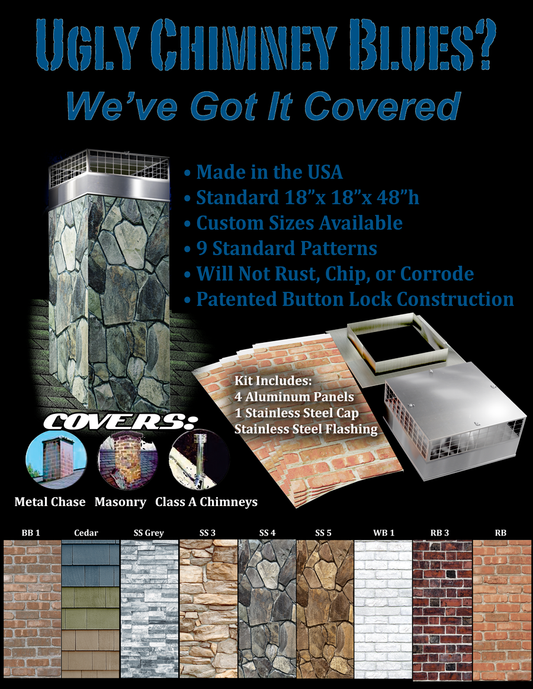 4 Foot High X 18" X 18" Square Chimney Surround