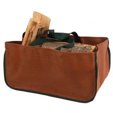 Weathered Pumpkin Log Carrier - cn-9-14