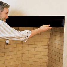 8" Black  Fireplace Smoke Guard - HY-C FSG-BLK 8