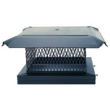 8 x 19" HomeSaver Pro Black Galvanized Chimney Cap - 14706
