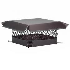 9" x 18" Hy-C Black Galvanized Chimney Cap - CBO918