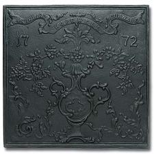 Hopewell Cast Iron Fireback - 23" H x 23" W