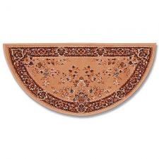 56" Wide Beige Half Round Wool Hearth Rug  H-34