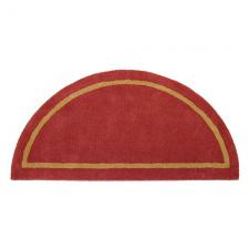 44" Wide Sangria Half Round Wool Hearth Rug H-8