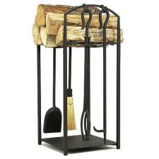 Mission I Wood Holder with Fireplace Tools Minuteman LCR09