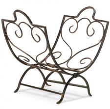 Burnished Bronze Country Scroll Wood Holder