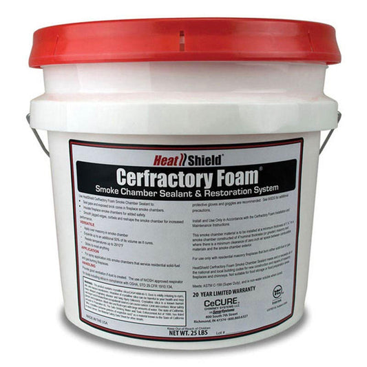 25-lb. Bucket of Heat Shield Cerfractory Foam Smoke Chamber Sealant &amp; Restoration System - 300199