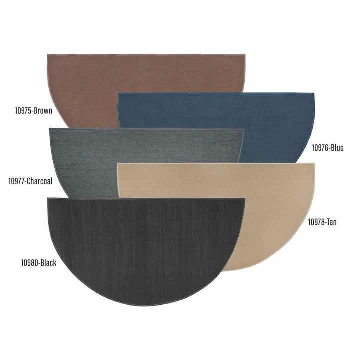 5' Wide Fiberglass Black Hearth Rug 10980