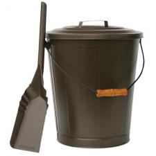 Bronze Fireplace Ash Bucket and Shovel Set Uniflame c-1726b