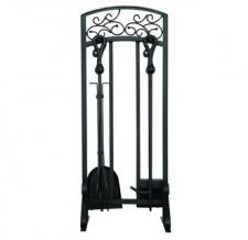Black Fireplace Tool Set Uniflame f-1322