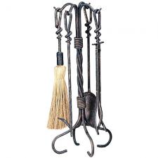 Antique Rust Fireplace Tools Uniflame f-1695