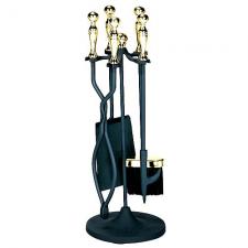 5 Piece Black and Brass Tool Set Uniflame F-3083