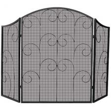 Black Fireplace Screen