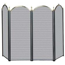 Black Fireplace Screen - 52" Wide x 32" High