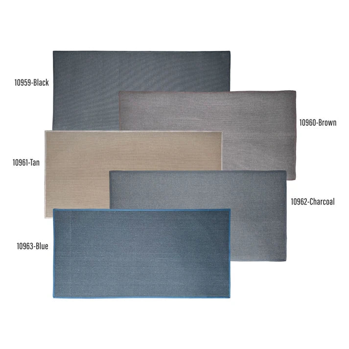 4' Wide Fiberglass Blue Hearth Rug 10963